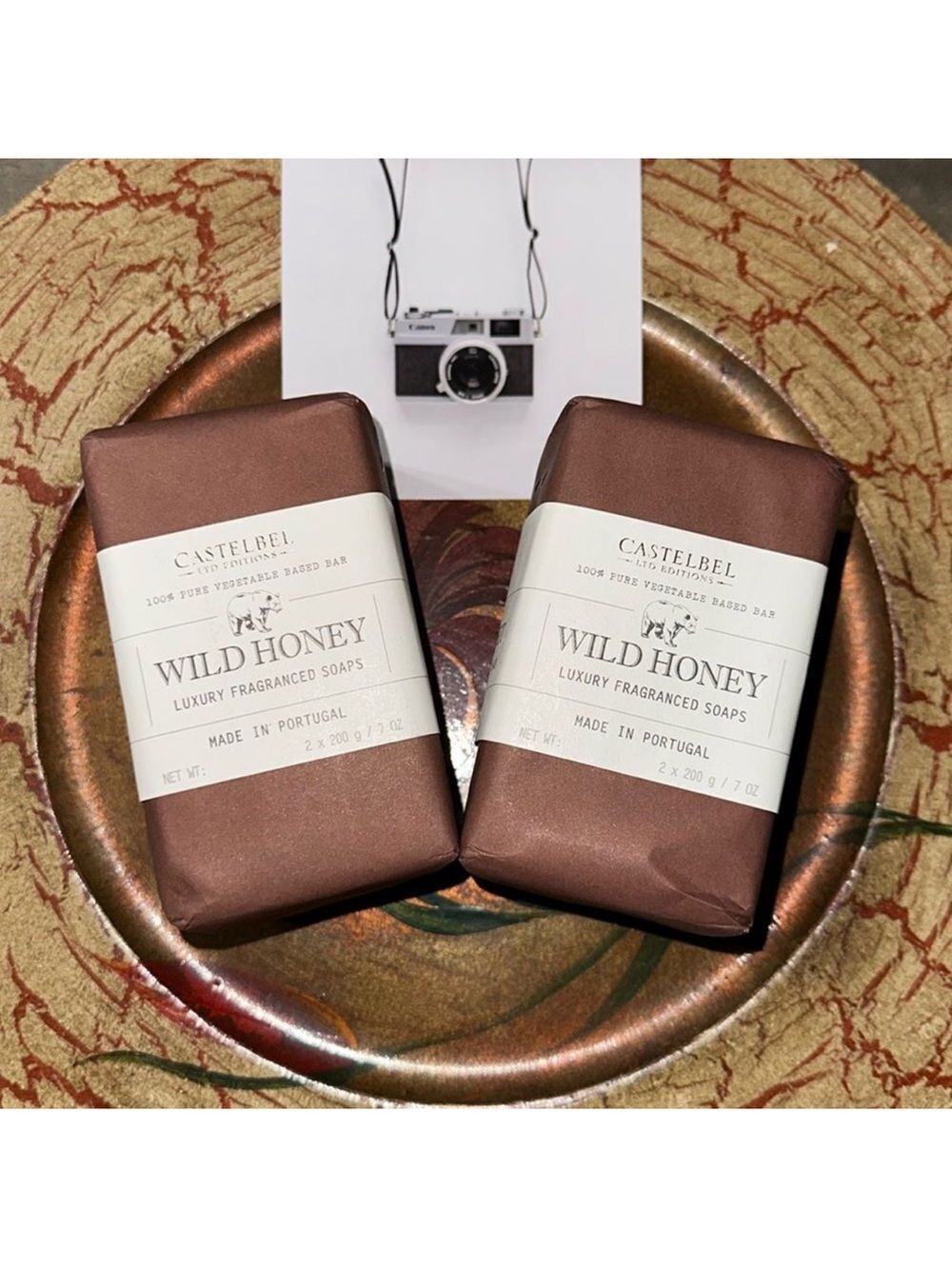 CASTELBEL LIMITED EDITION Triple Milled Wild Honey Scented Soap Bars 4pk